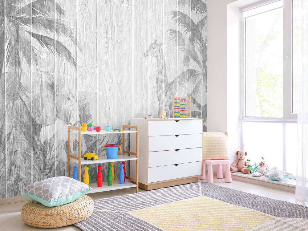 Dschungeltiere auf Holz