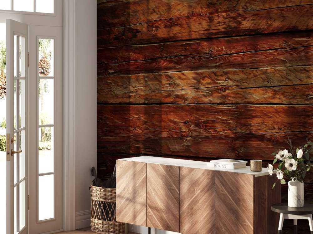 Wand aus Holz