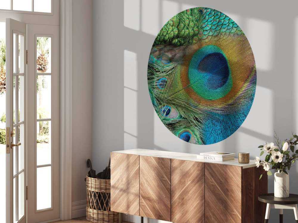 Pfau Federn auf Fototapet