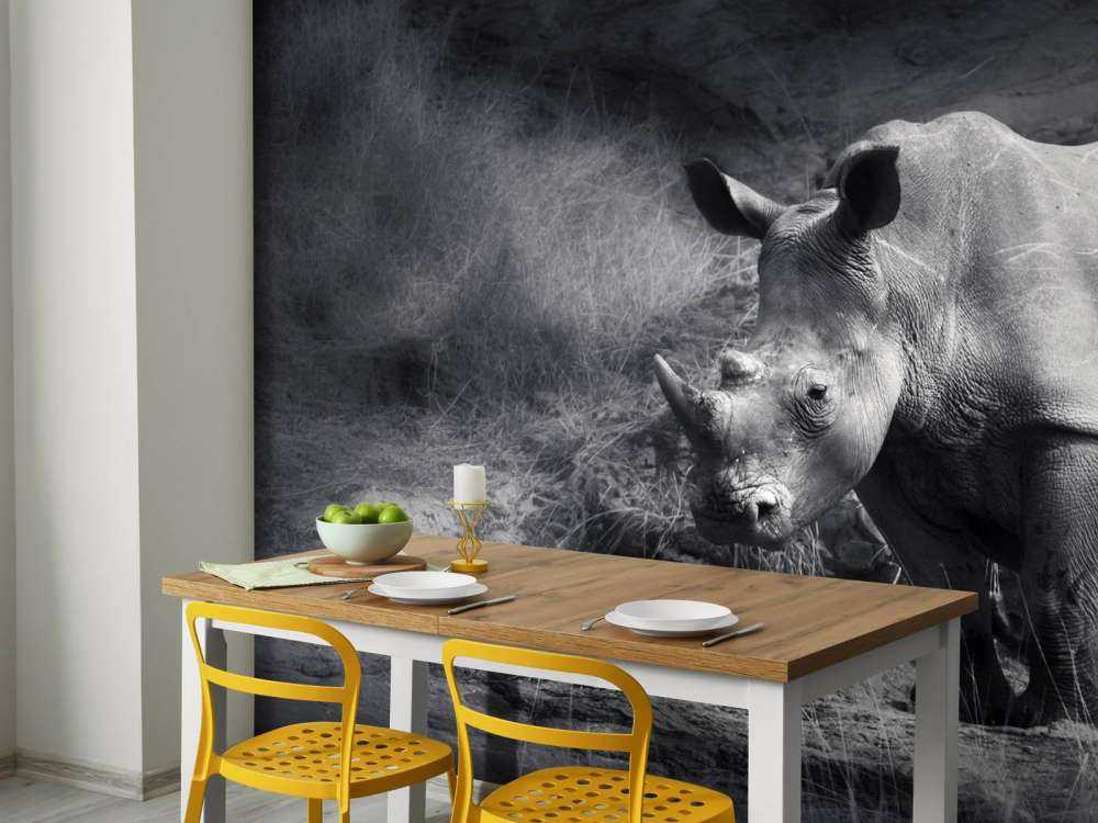 Tapete mit einem Nashorn