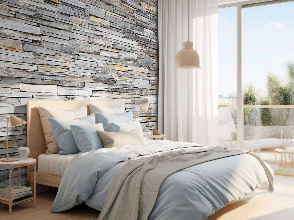 Tapete mit gestapelten Steinen