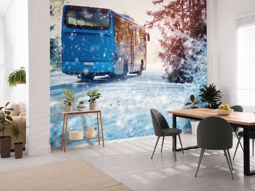 Bus im Winter