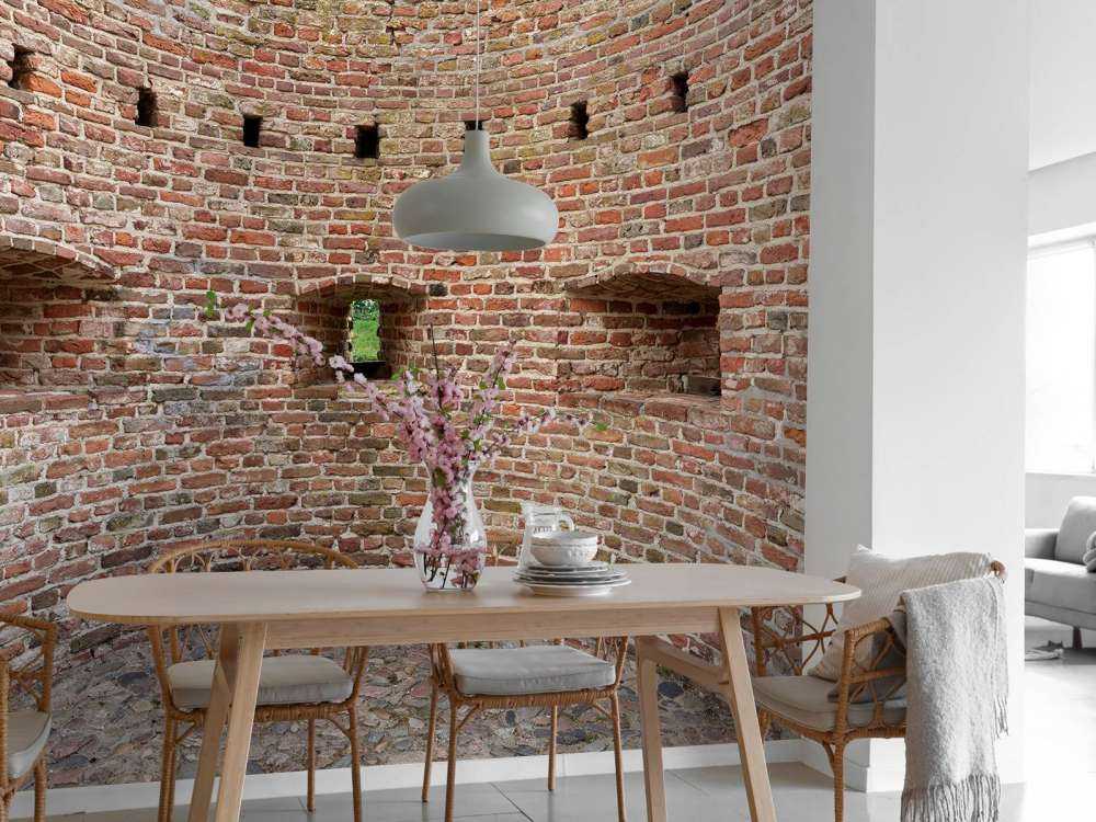 Gebogene Stadtmauer