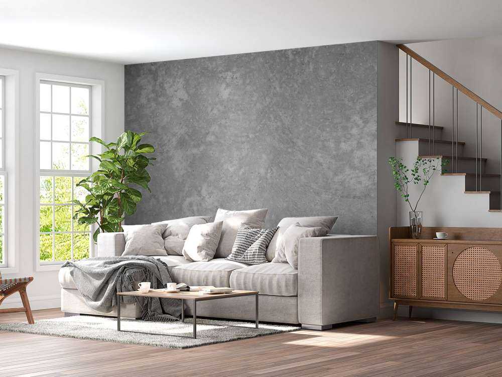 Dunkel gebürsteter Beton