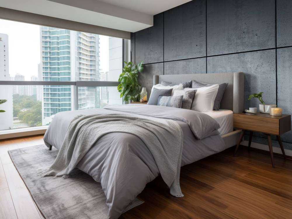 Betonwand mit Boxsack