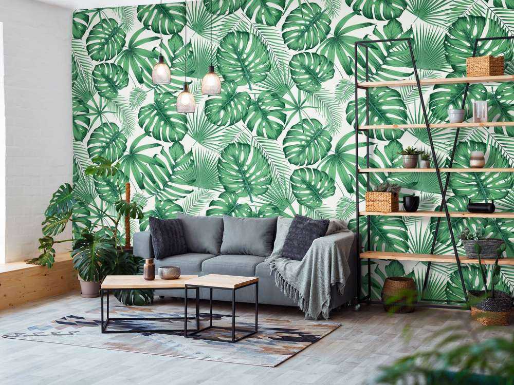 Tropische Blätter, grün