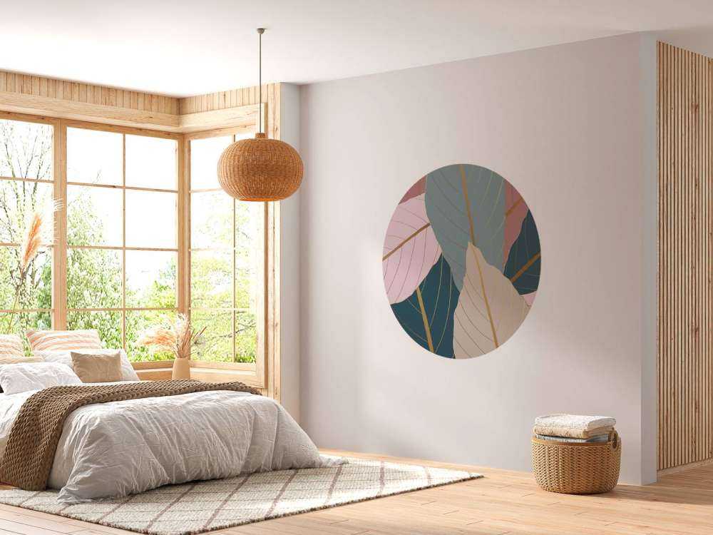 Tropische Blätter mit Gold