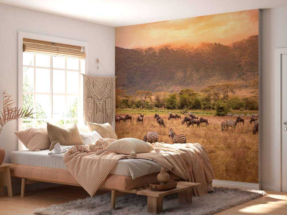 Savannenlandschaft mit Zebras