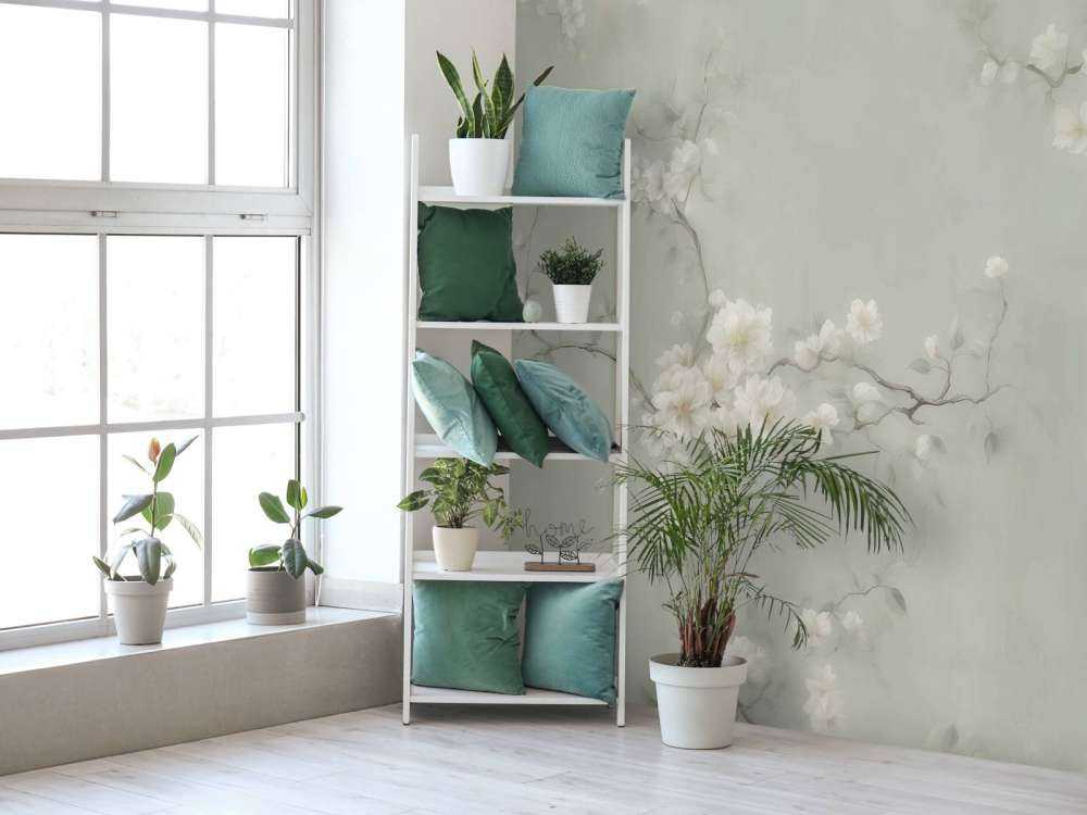 Liebliche Zweige von Blumen Grün