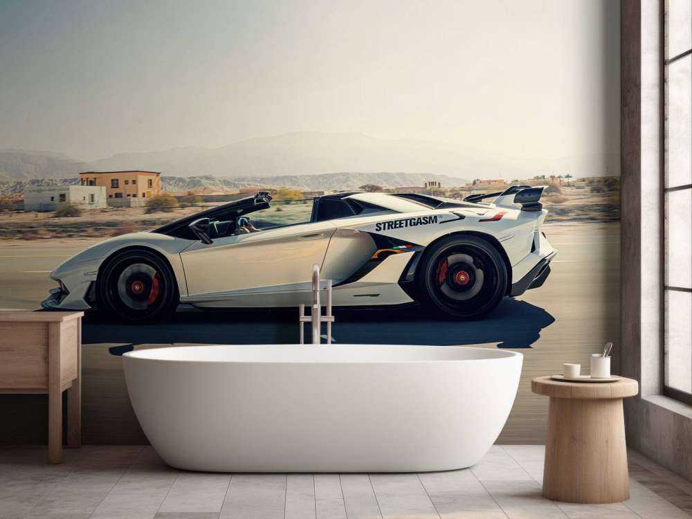 Lamborghini Aventador Roadster in der Wüste