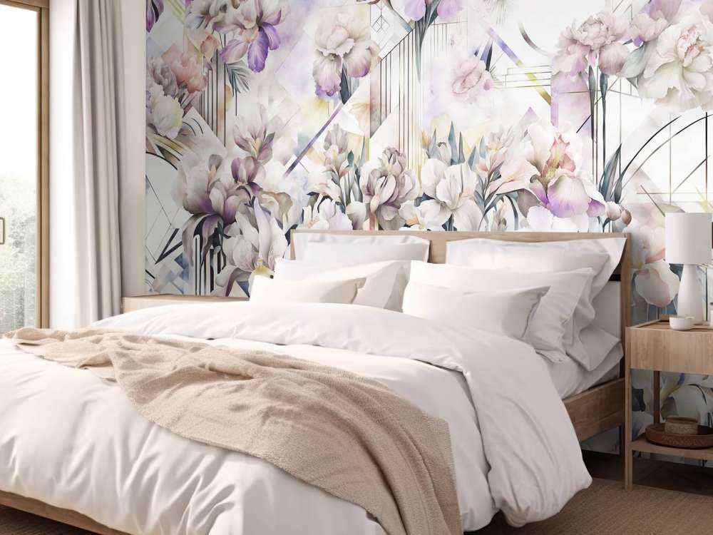 Riesige Aquarell-Iris Violett