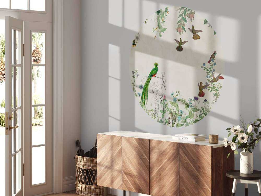 Felder bunter Vögel