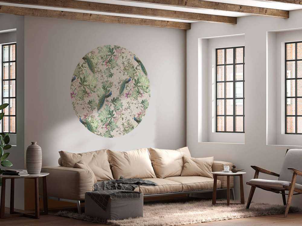 Vintage-Gartenpfaue - creme