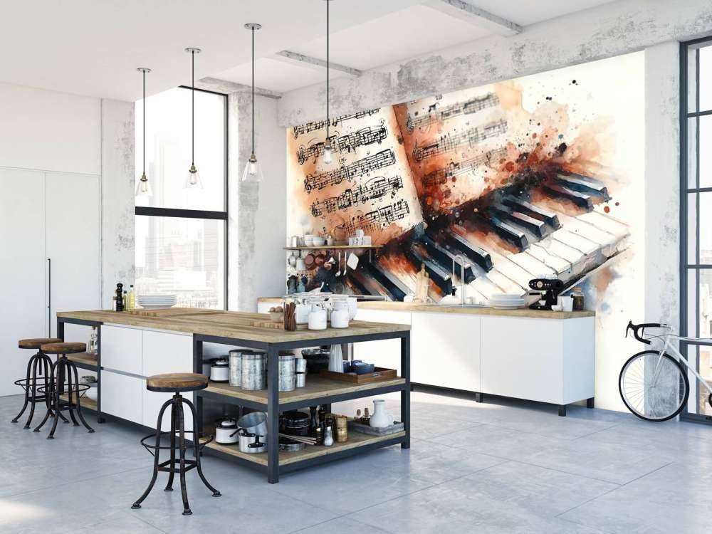 Melodische Harmonie in künstlerischen Strichen eingefangen