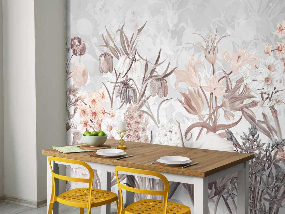 Frühjahrsblumen - Ätherisches Grau