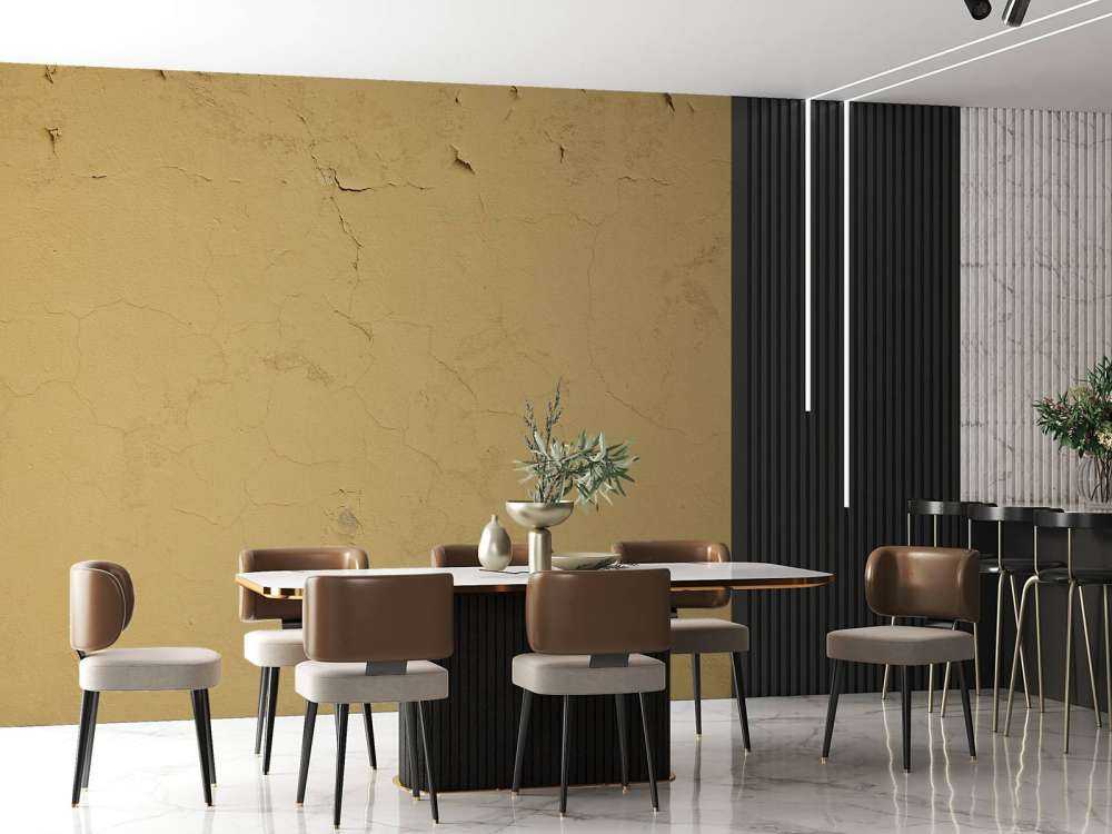 Wand mit gerissener Farbe