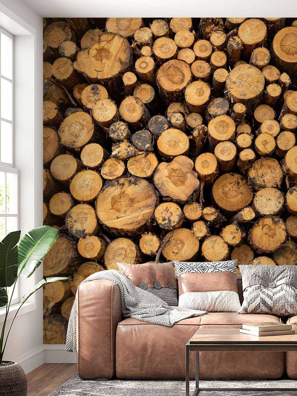 Stapel von Baumstämmen