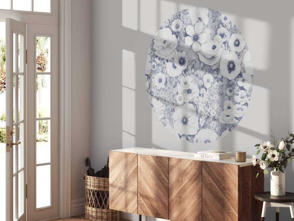 Mohnmärchen Monochrom Blau