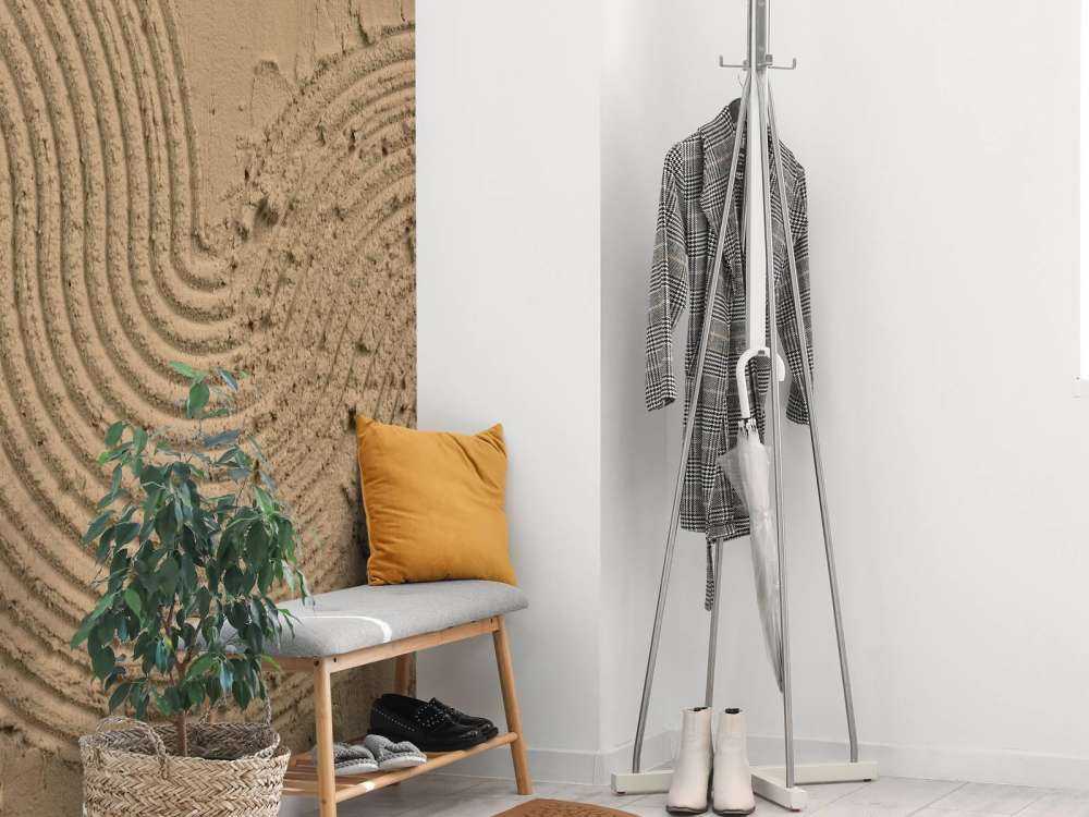 Strukturelle Kunst in Goldbraun