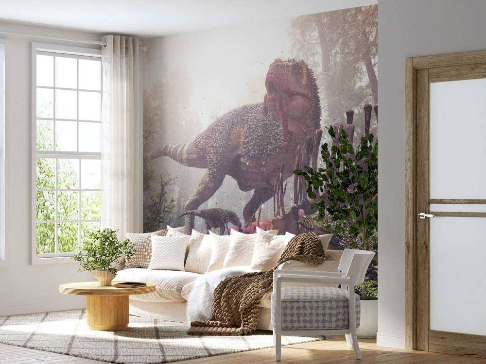 Tyrannosaurus Rex und seine Jungtiere
