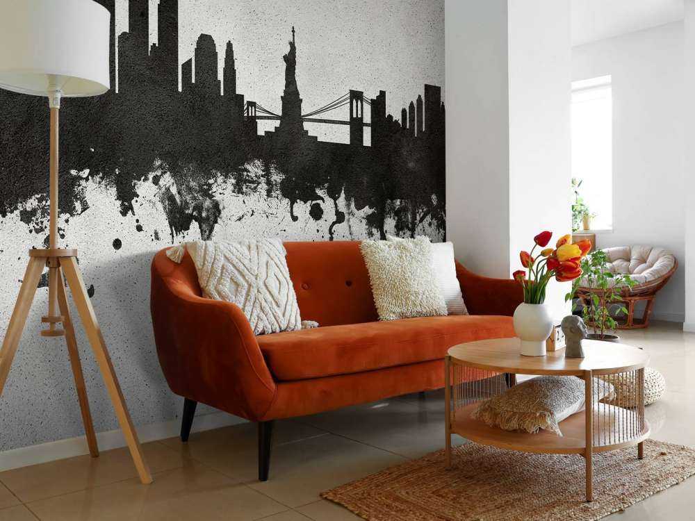Aquarell-Skyline, New York
