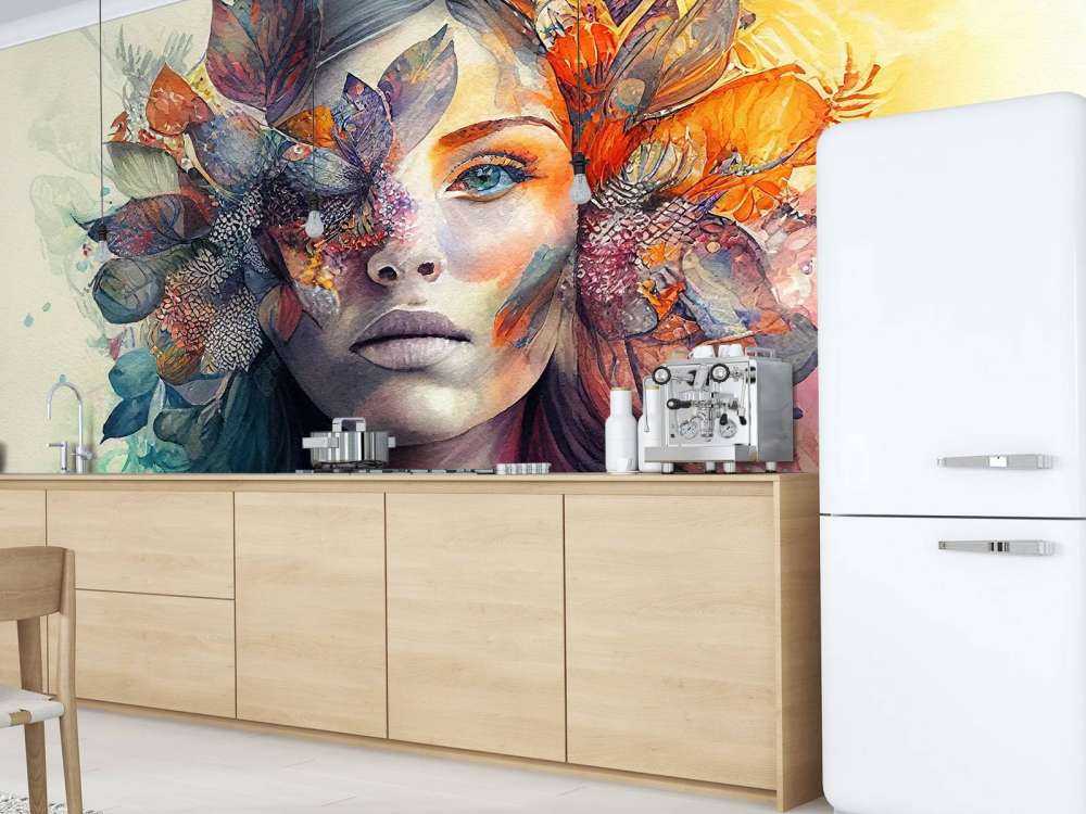 Watercolor Tropical Woman #3