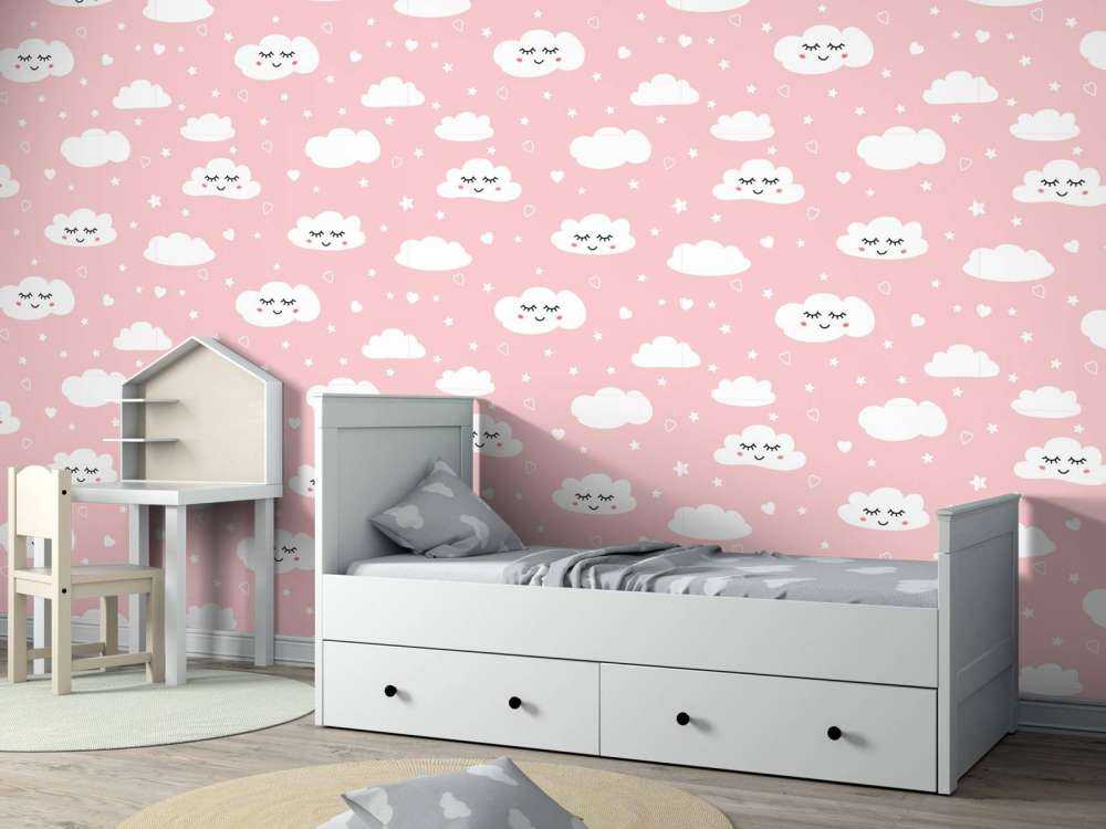 Schlafende weiße Wolken