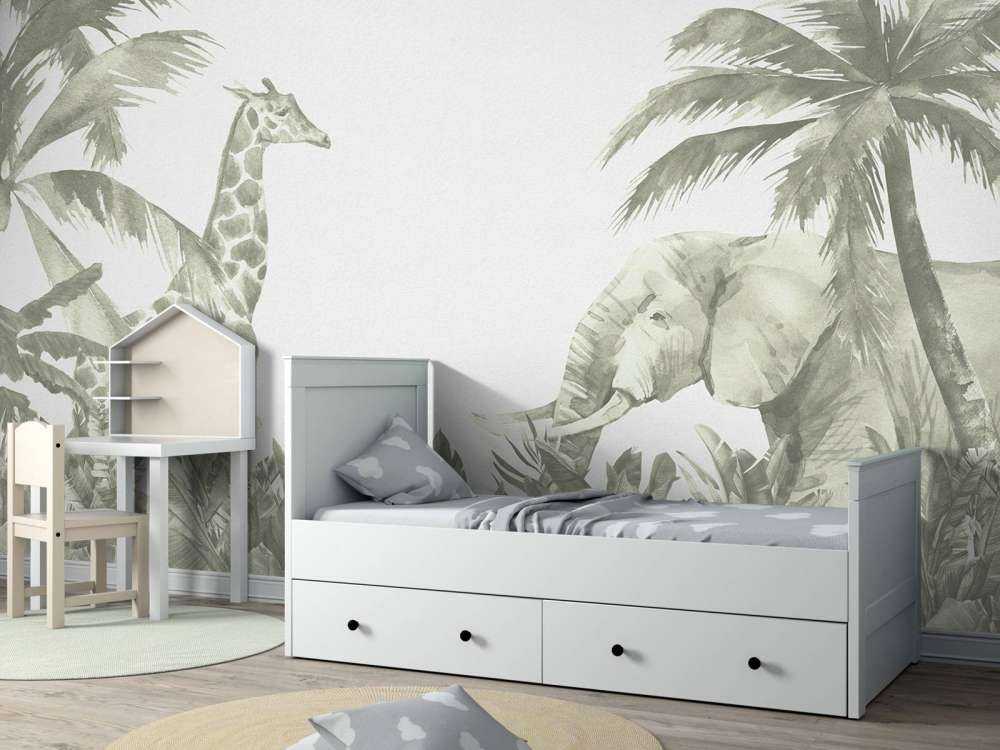 Verschiedene Dschungeltiere in Grün