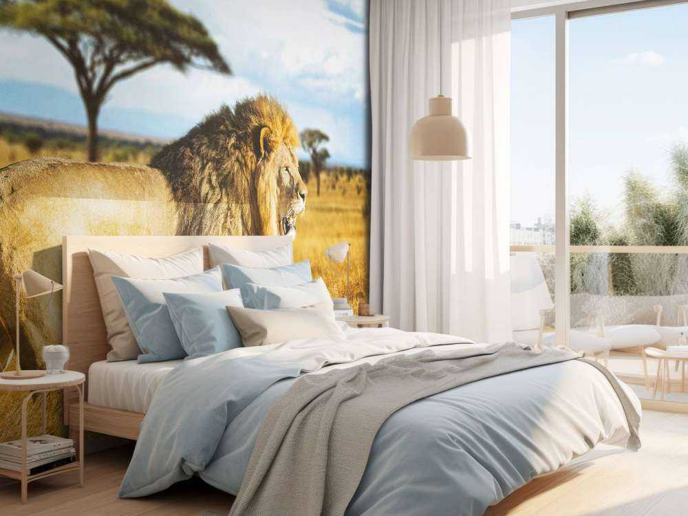 Löwe in der Savanne