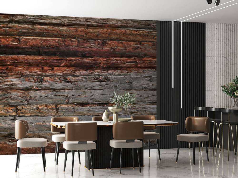 Dunkel verwittertes Holz