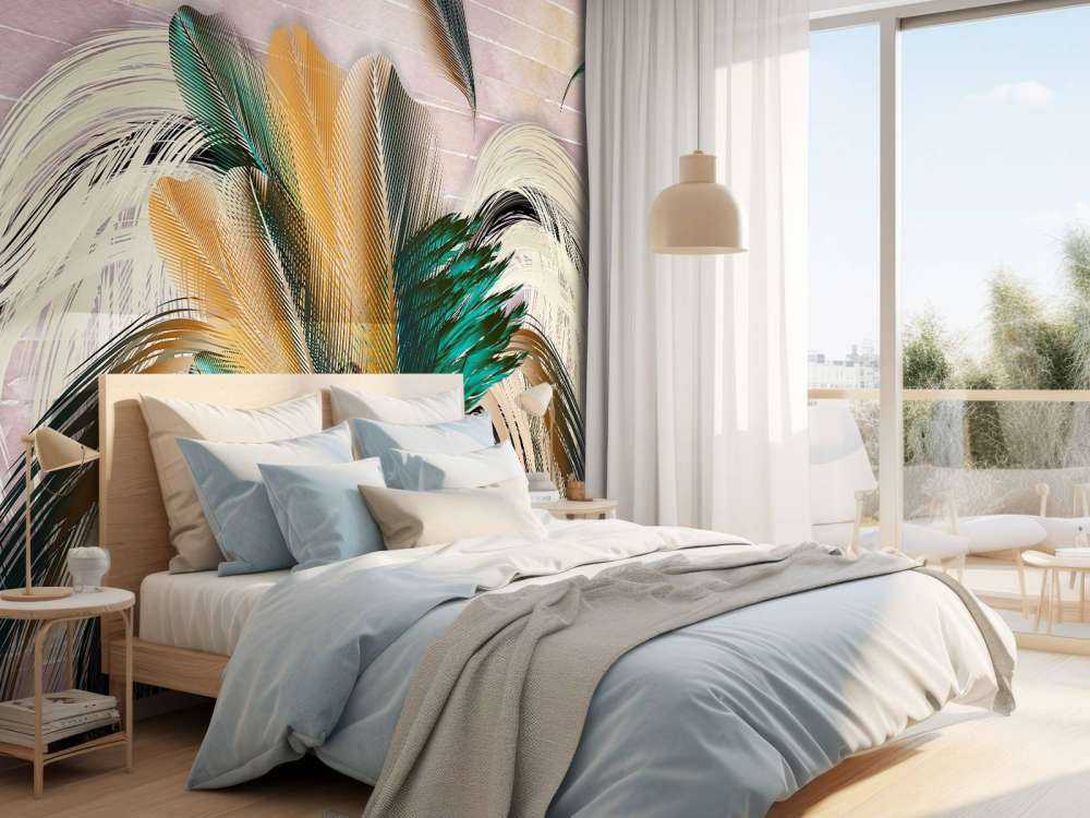 Federn in Blütenform