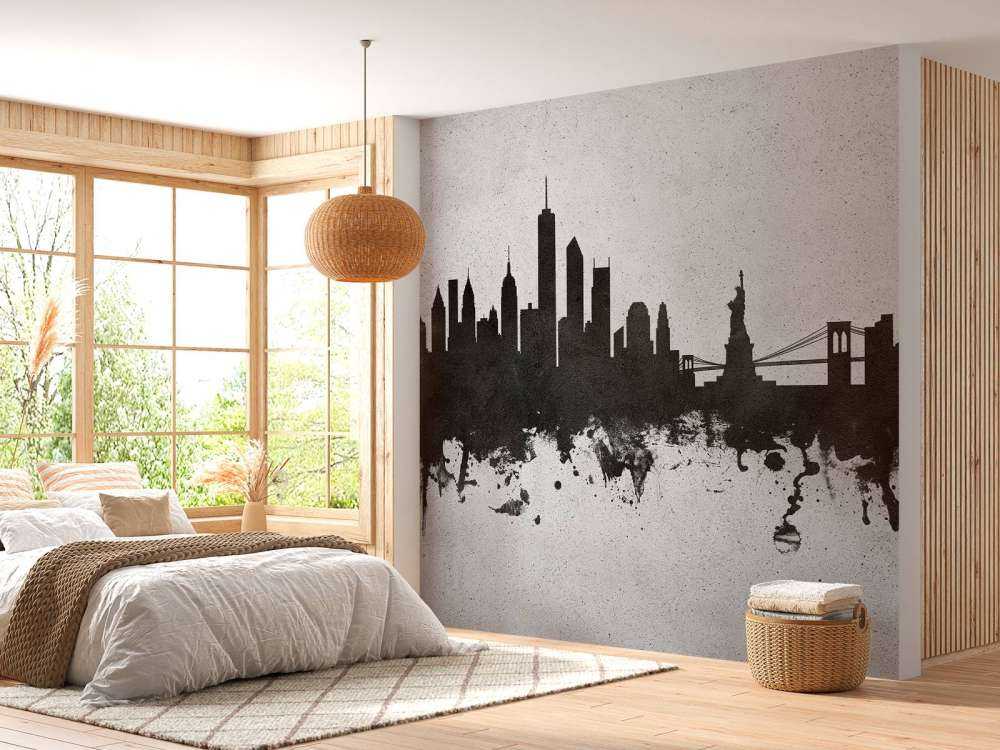 Aquarell-Skyline, New York
