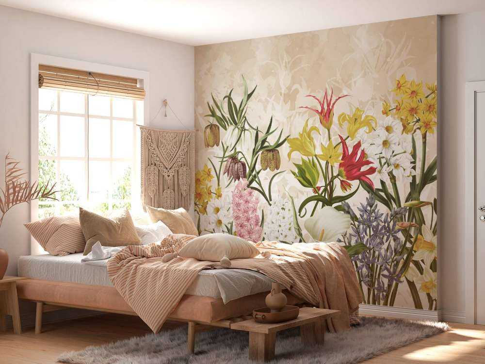 Frühjahrsblumen - Warmes Honigbeige