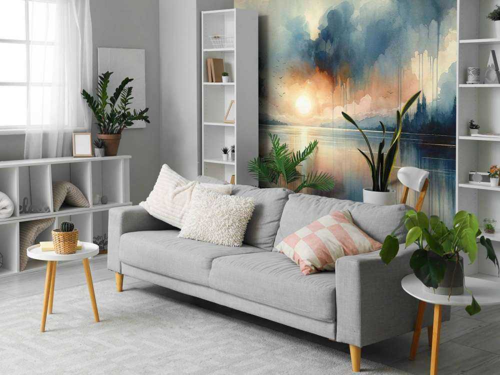 Aquarell Abstrakter See