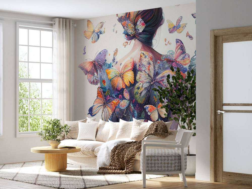 Aquarell Schmetterling Frauenkörper #1