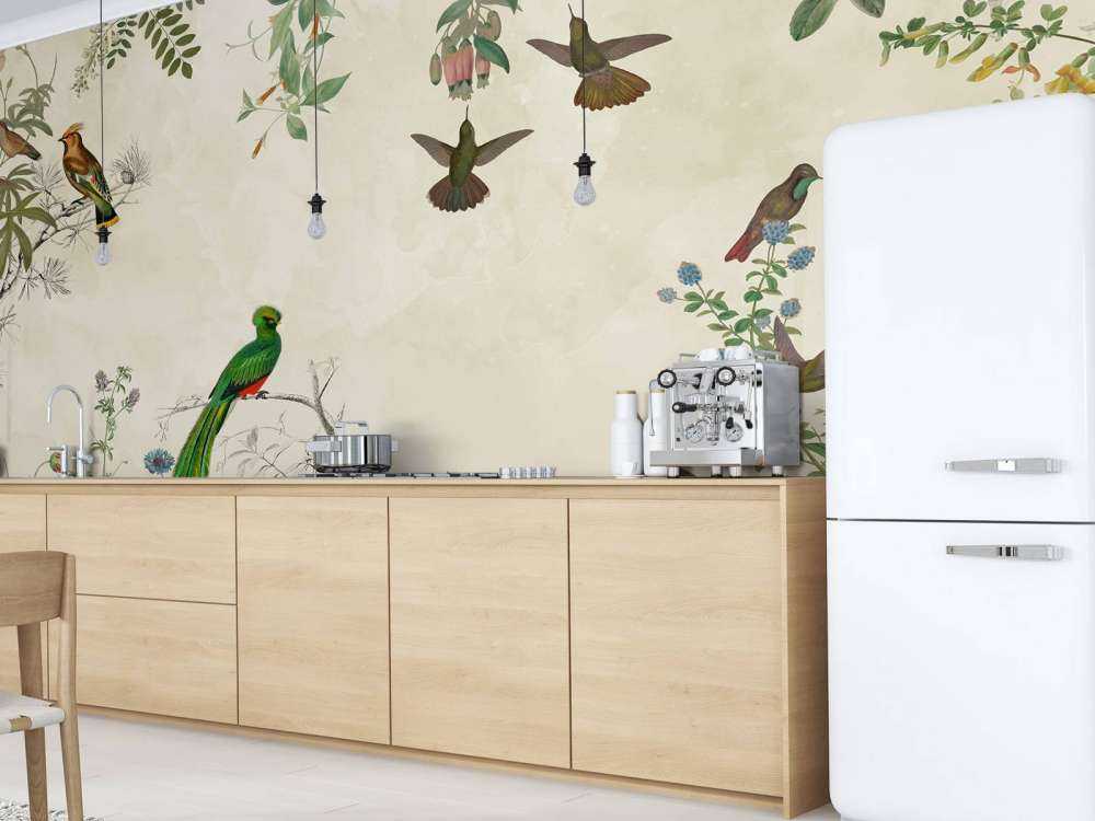 Felder bunter Vögel