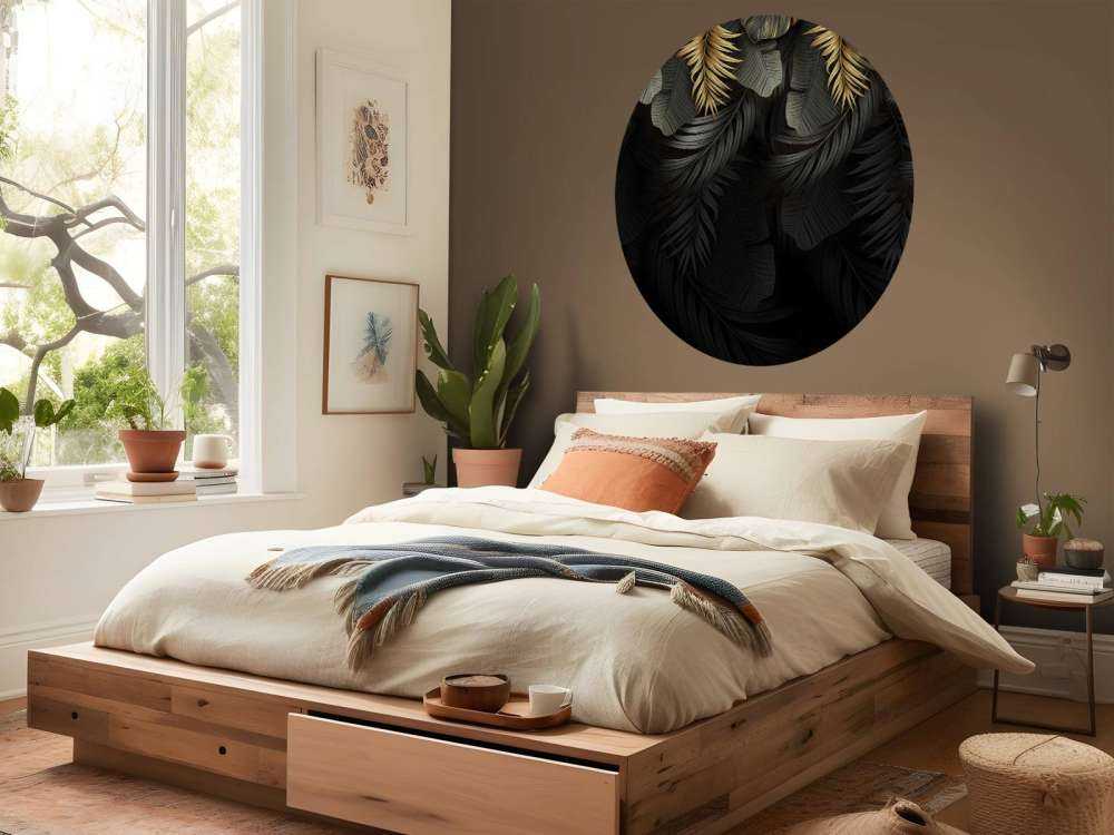 Blätter auf dunklem Hintergrund