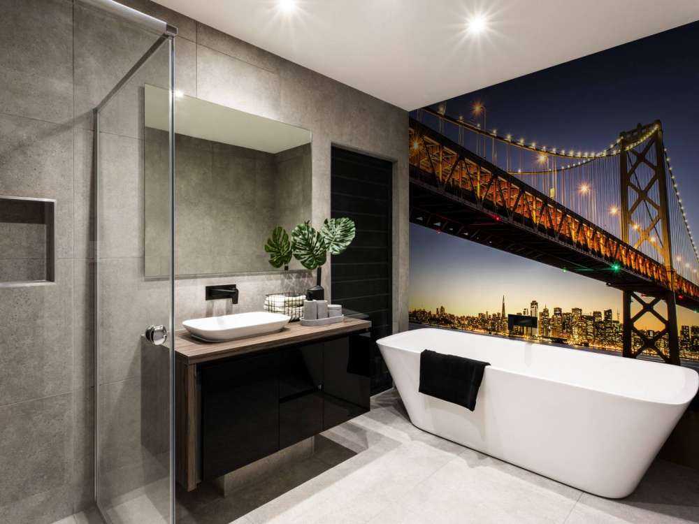 Bay Bridge mit Licht