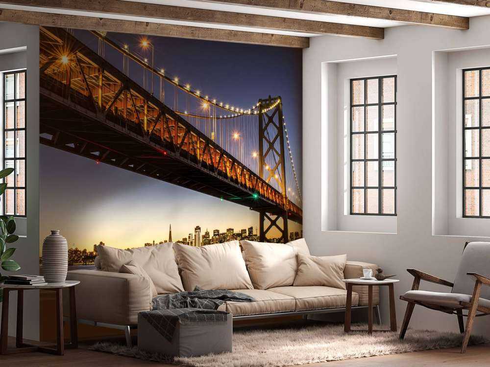 Bay Bridge mit Licht