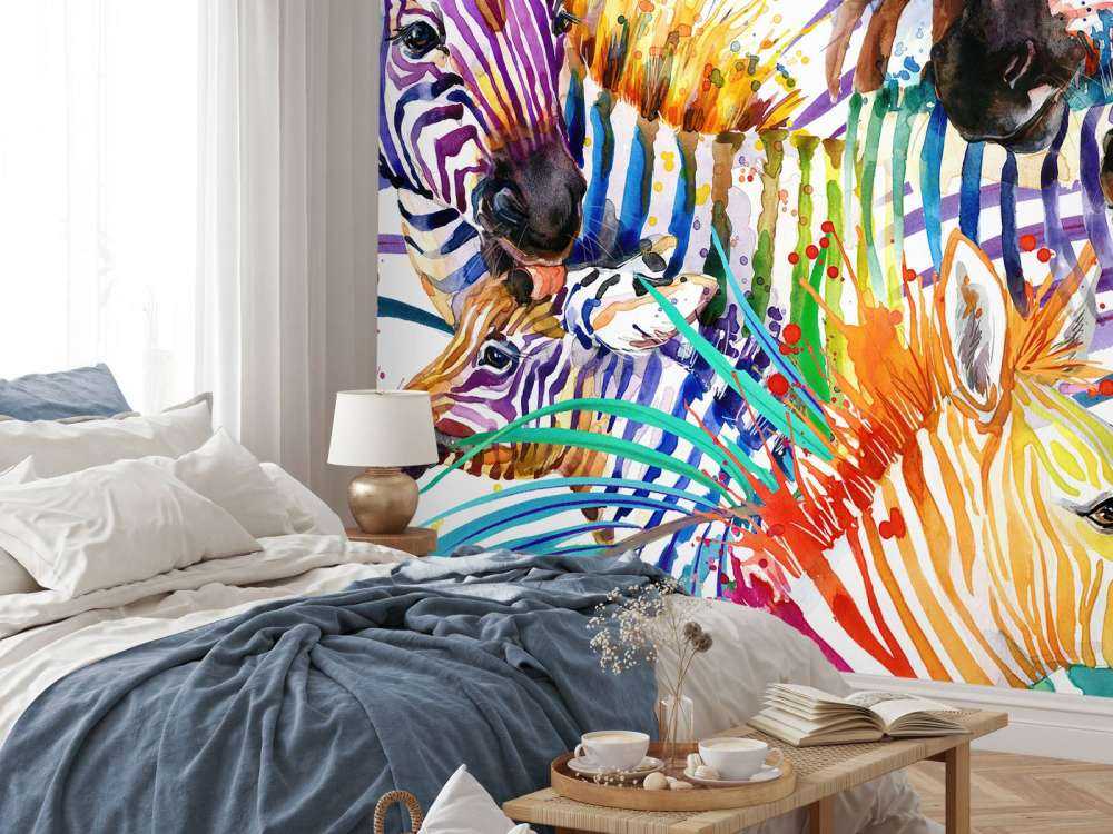Farbige Zebras