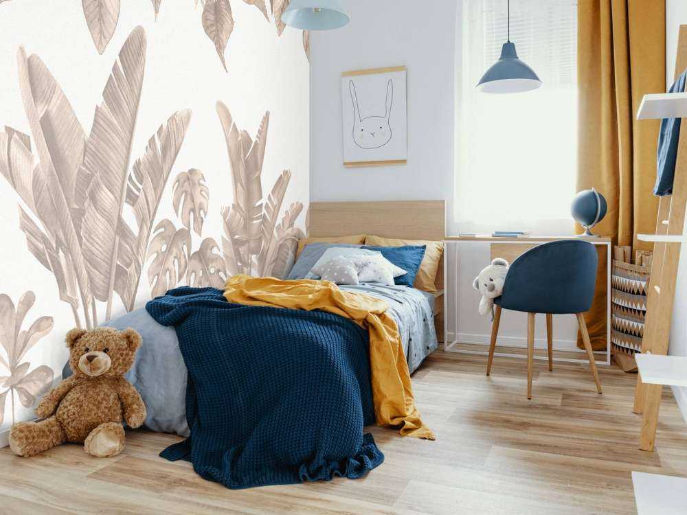 Dschungelblätter in Taupe