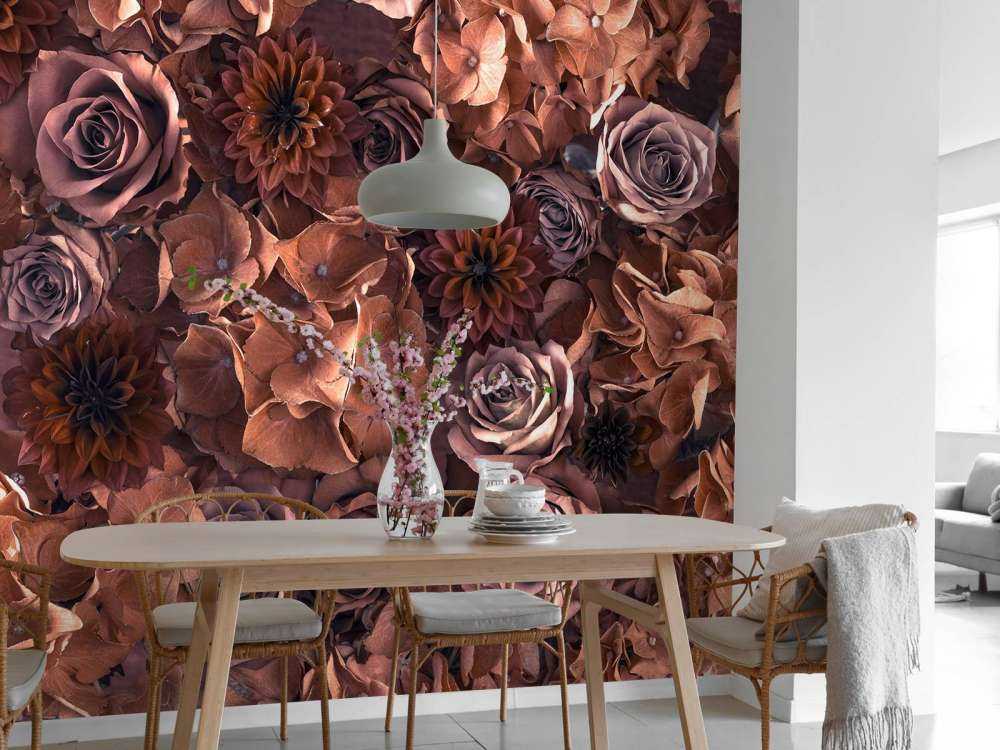 Hortensien, Rosen und Dahlien