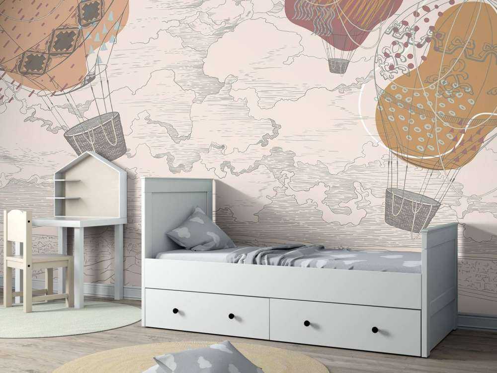 Farbige Heißluftballons