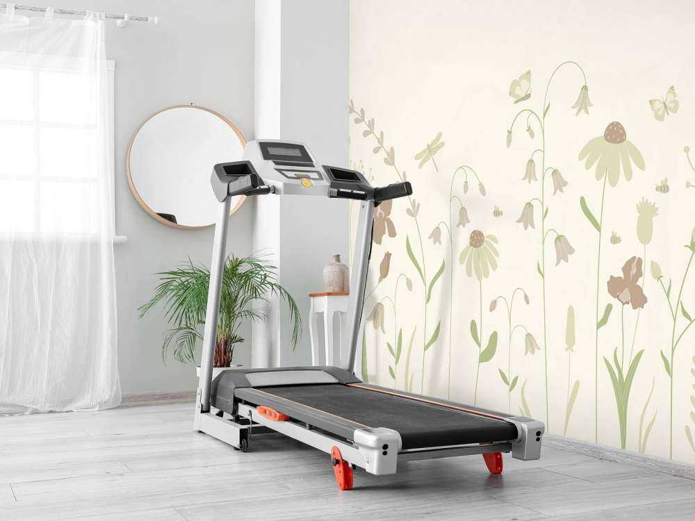 Blumenfeld hoch mit Schmetterlingen beige und altrosa