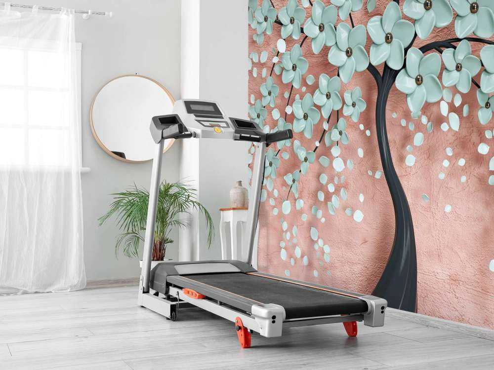 Schwarzer Fantasiebaum mit Minzblüten