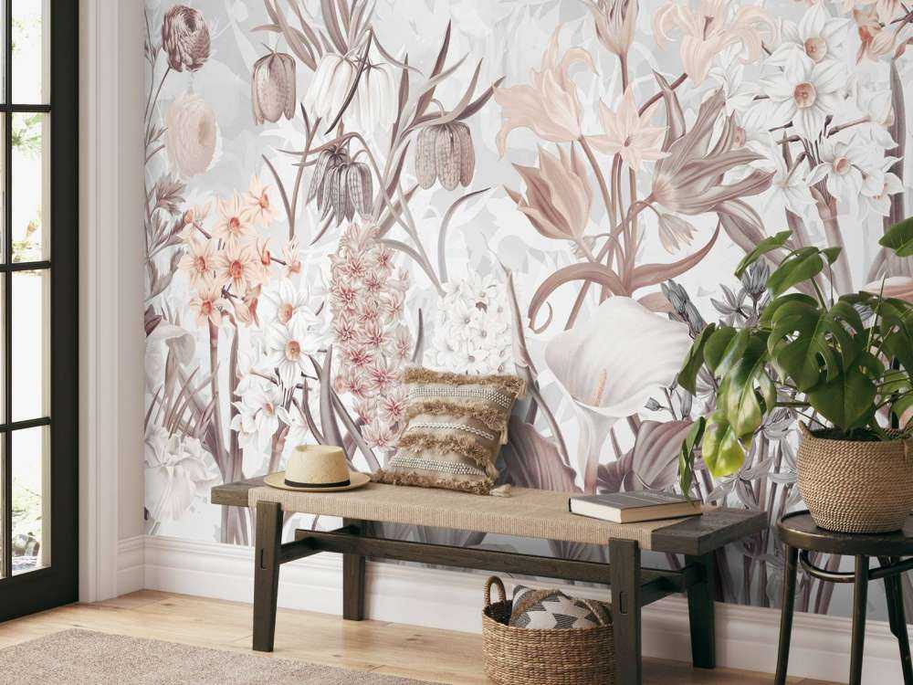 Frühjahrsblumen - Ätherisches Grau