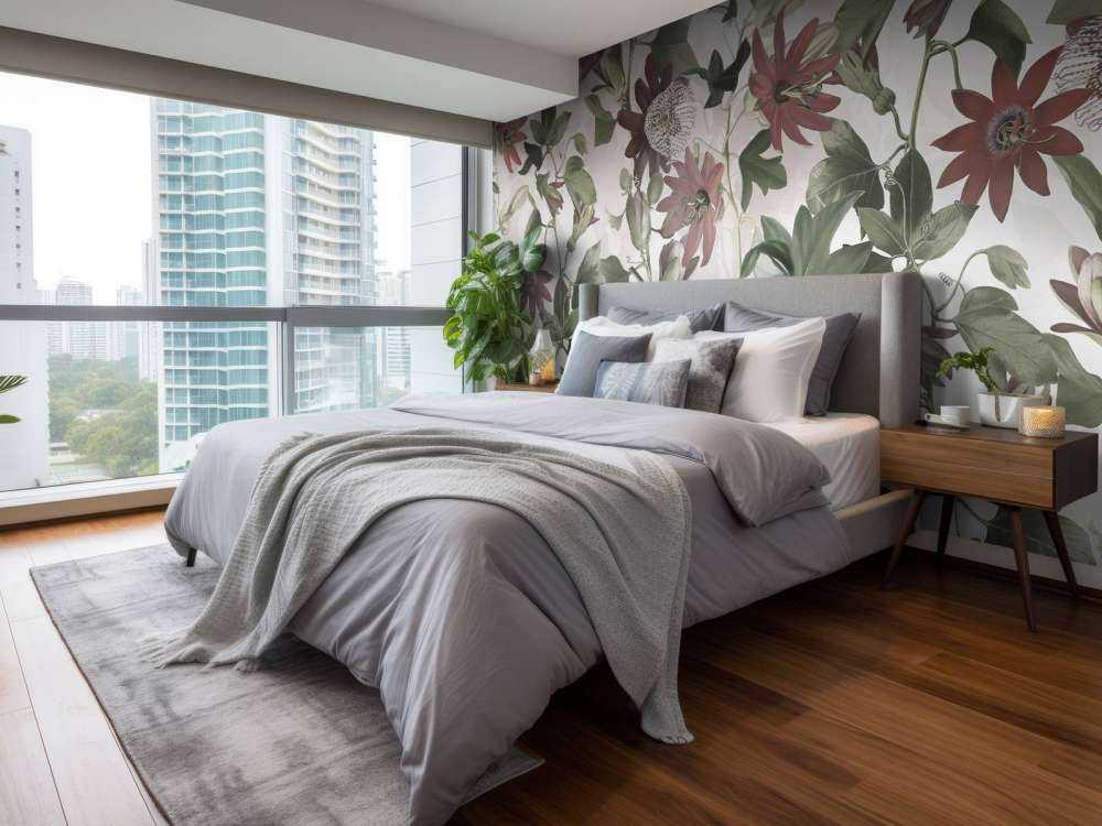 Sieben Vögel im verzauberten Laub - Blush Garten