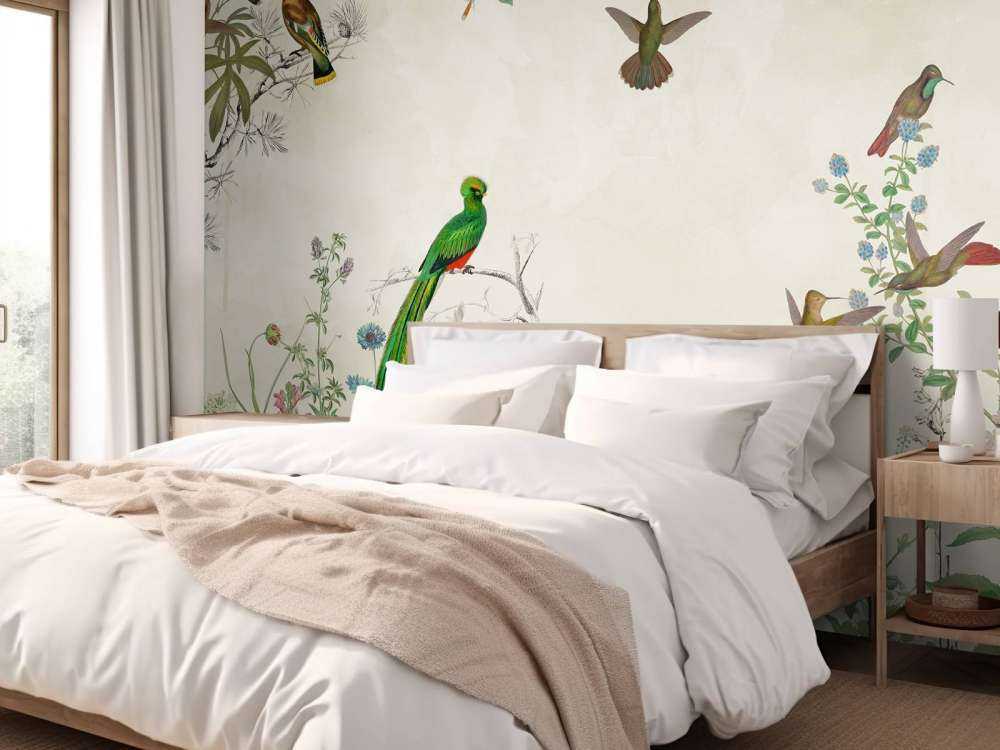 Felder bunter Vögel