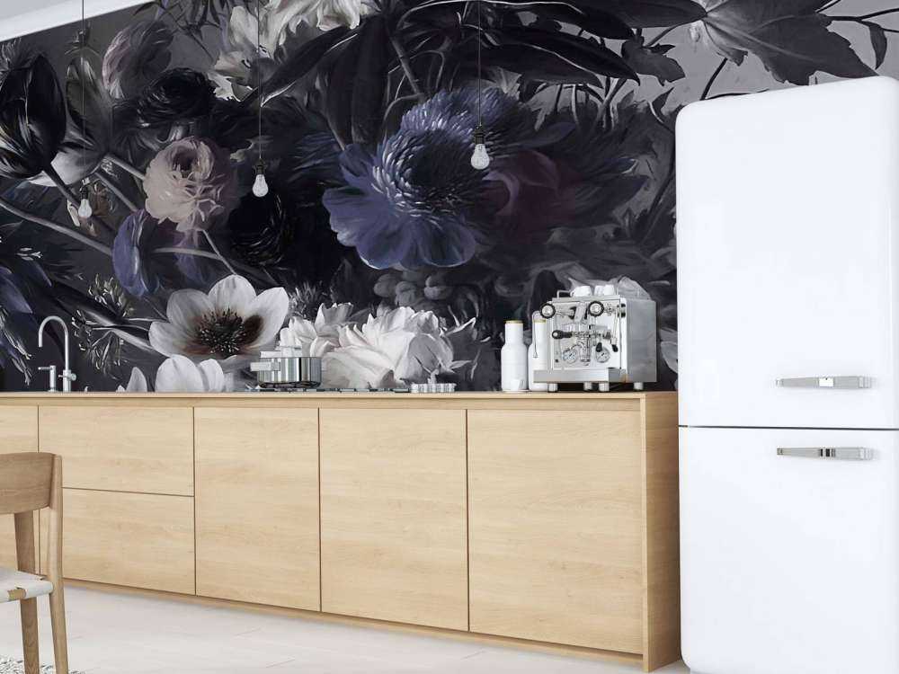 Großer Strauß mit Anemonen Blau