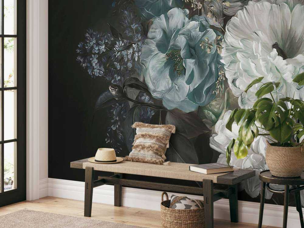 Strauß mit lilac Blau